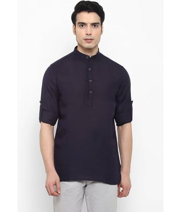 Springberry - 100% Cotton Slim Fit Navy Men's Casual Shirt ( Pack of 1 )