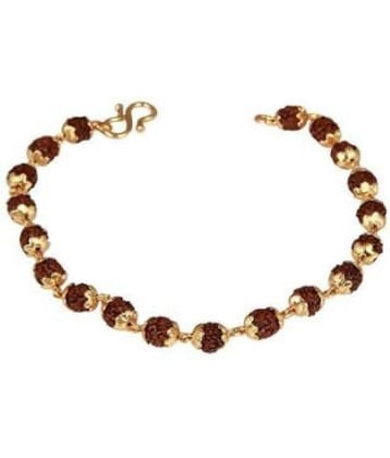 shankhraj rudrakhsha with golden cap braselet for men or boy-10027