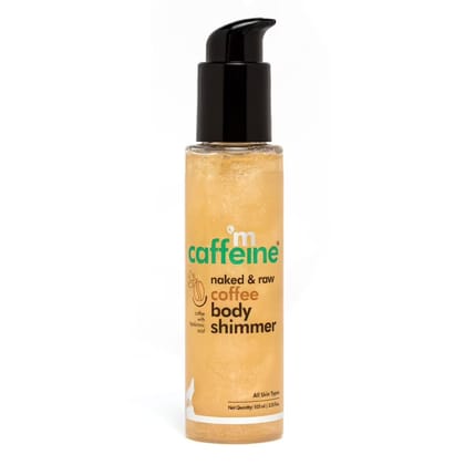 MCaffeine Coffee Body Shimmer - Shiny Matte Look With Lightweight & Non-Greasy Oil-Free Hydration, 105 ml
