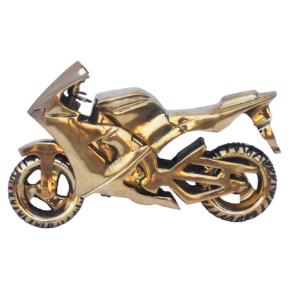 Brass R15 Bike Decorative Toy | Indian Handicraft Miniature, Height : 4.5 Inch (ZMAS328 D)