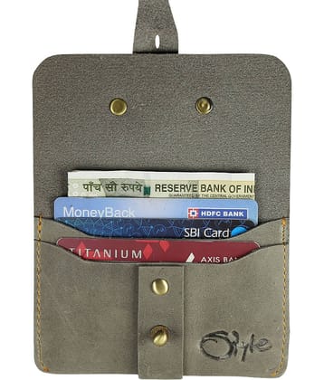 STYLE SHOES Button Green Card Holder