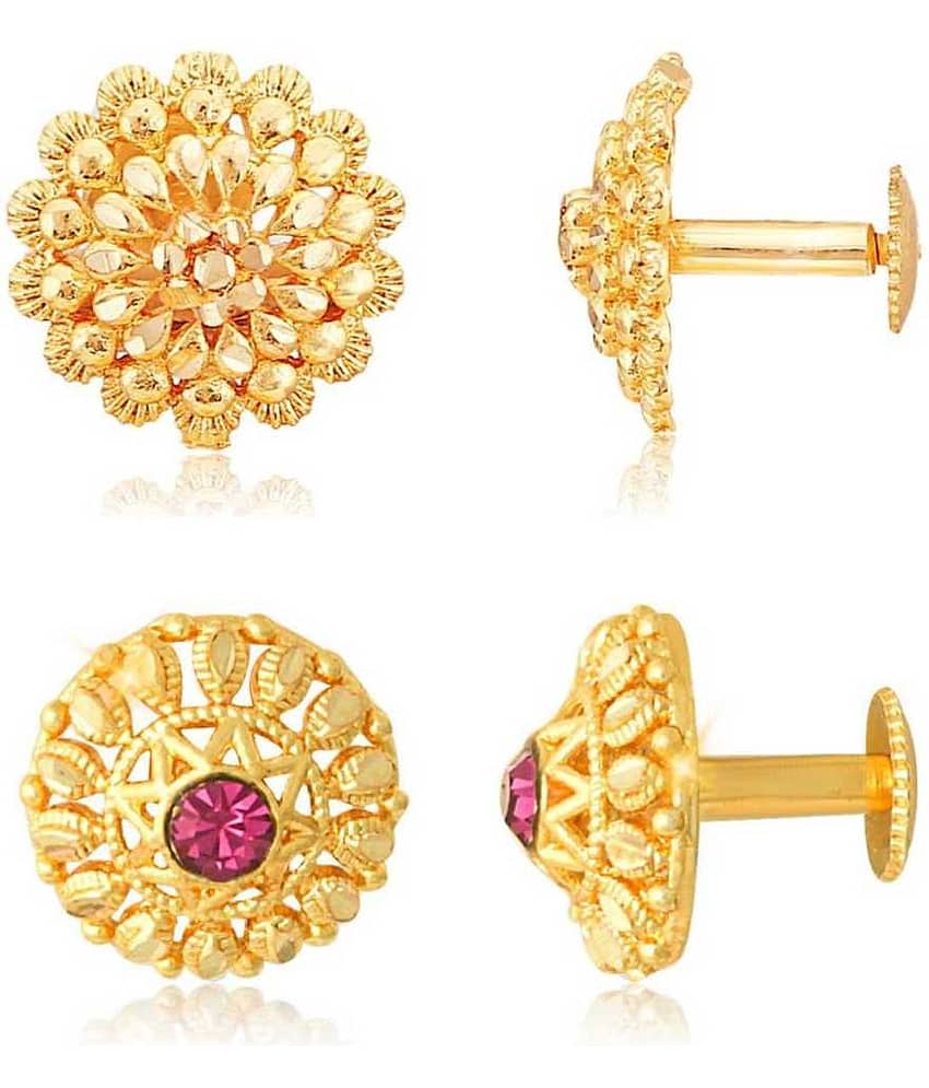 Vighnaharta Traditional South Culture Alloy Gold Plated Stud Earring Combo set