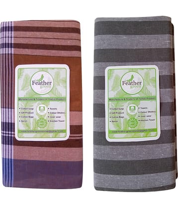 Feather Green Multi Lungi