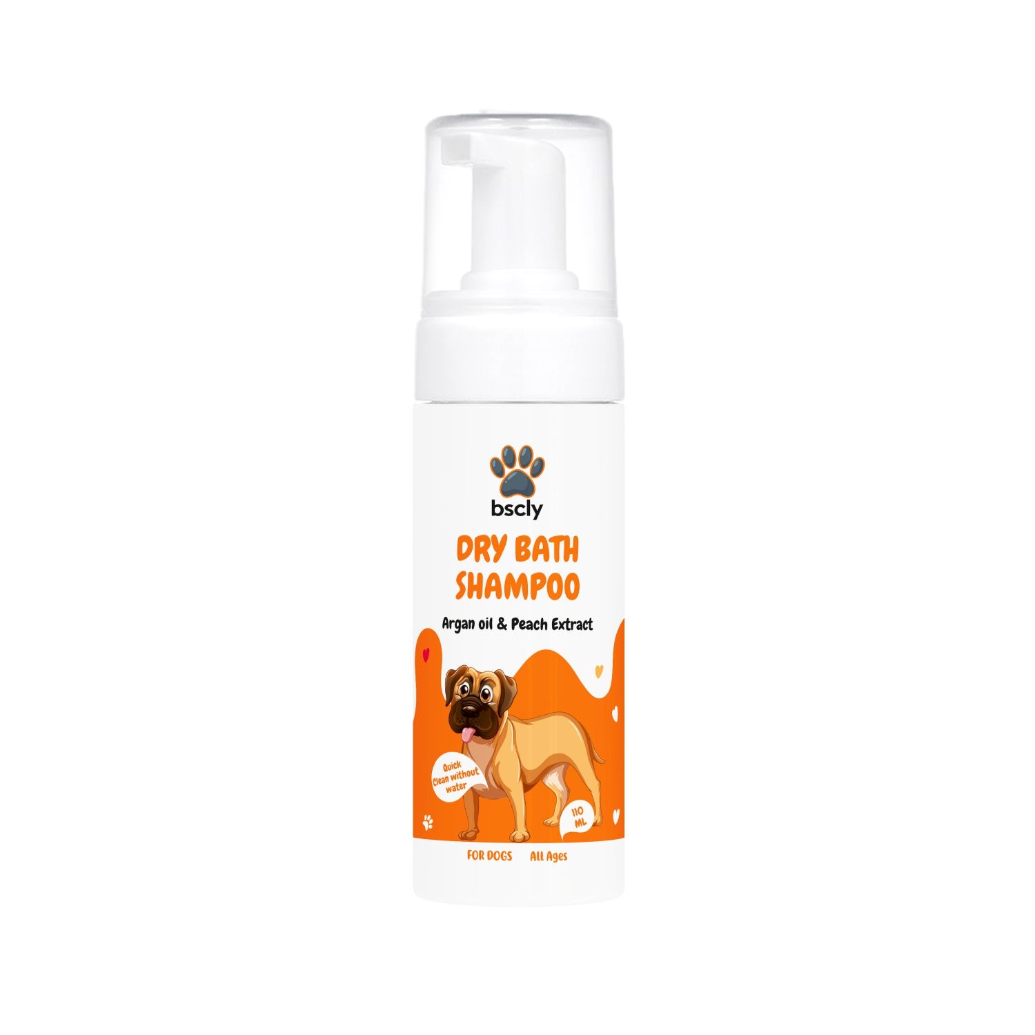 Bscly Dry Bath Foaming Shampoo Peach, 120 ml
