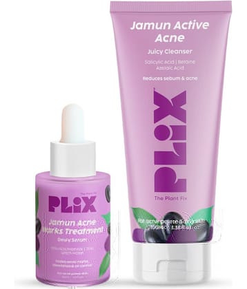 Plix Jamun Face Wash and Acne Marks Serum Combo For Acne spots & Oil Control(Pack of 2)