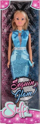 SIMBA Steffi Love Sequin Glam Fashion Doll For Girls  (Blue)