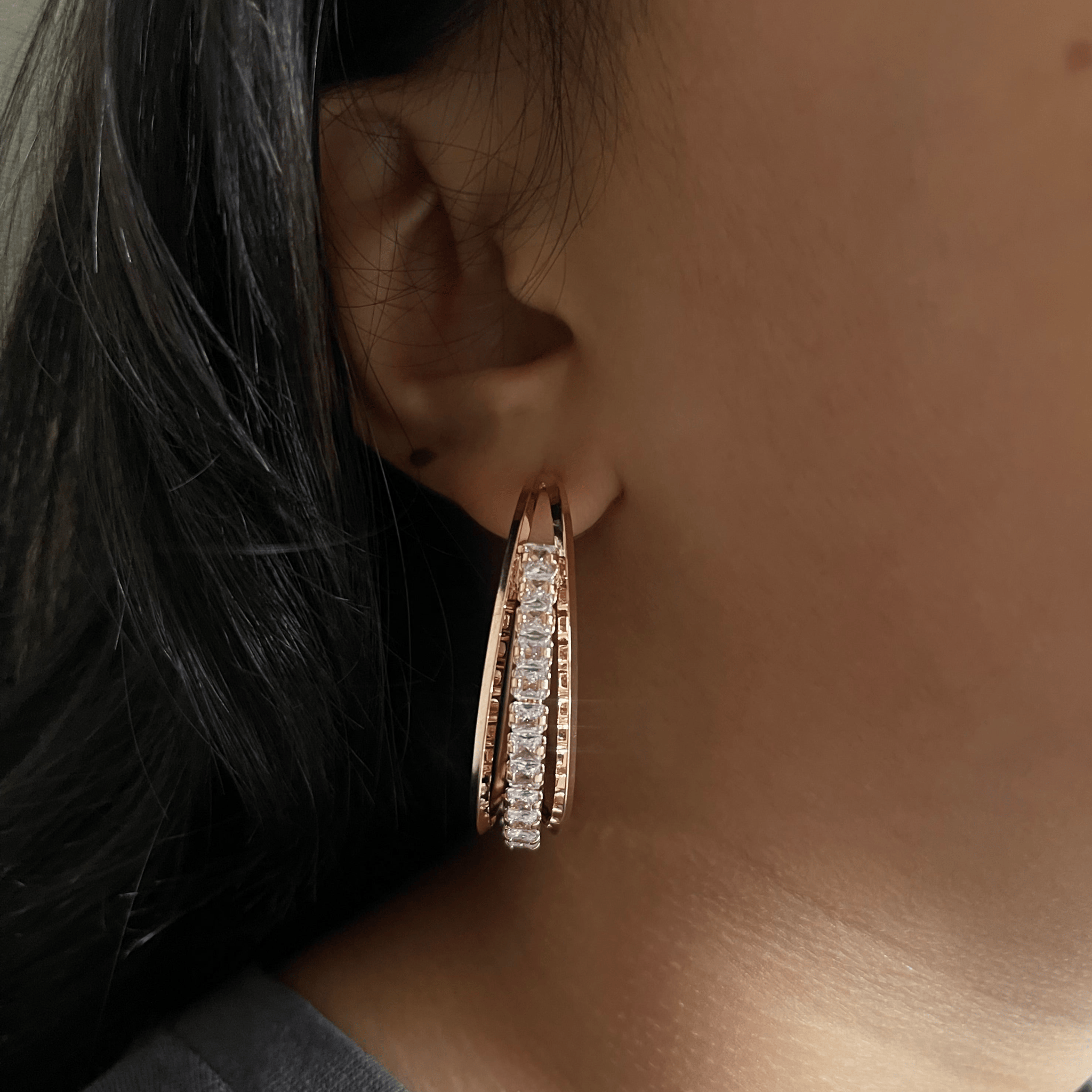 Bliss Baguette Hoops