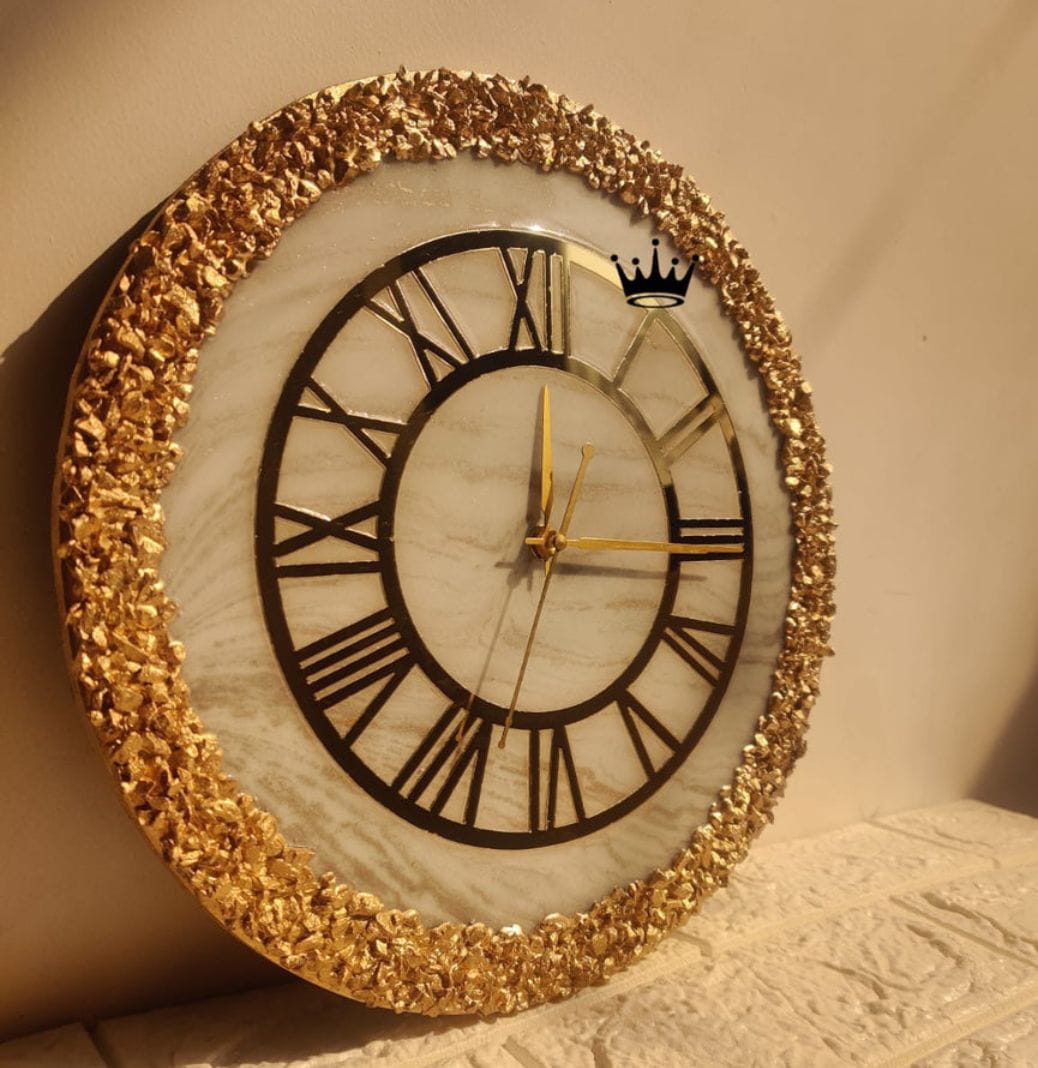Resin handmade wall clock.