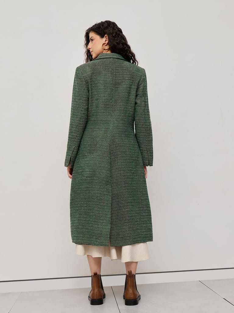 Verdant Elegance Over Coat