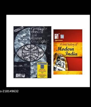 Gc leong geography book latest edition+ Spectrum A brief history of modern India by Rajiv Ahir | UPSC | Civil Services Exam | State Administrative Exams (Combo of 2 Books