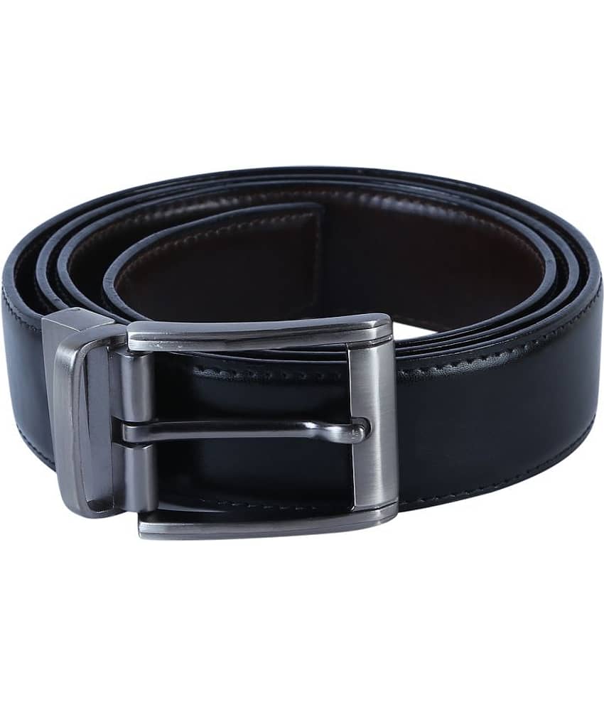 Tie & Cuffs Black PU Casual Belt