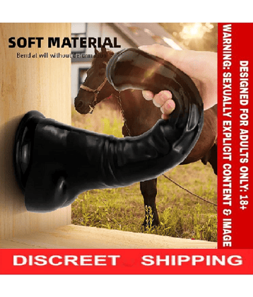 Horse Dildo Black (Thin) For G-S*pot & Clitoral Stimulation / Women Masturbator/Sex /Women Adult Sex Toy- KamYog