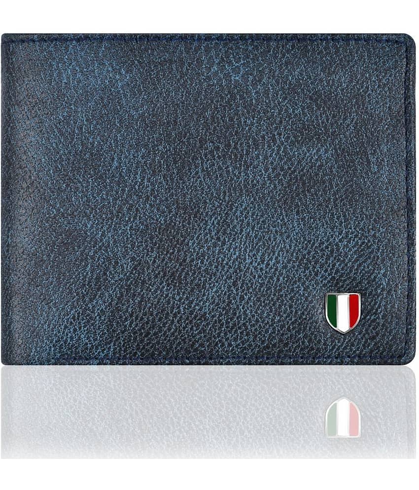 GIOVANNY Faux Leather Blue Casual Regular Wallet