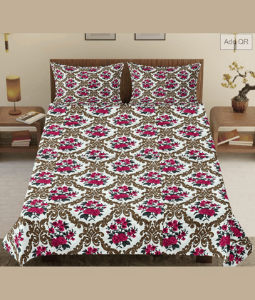 Finesse Decor Poly Cotton 1 Single Bedsheet with 2 Pillow Covers ( Light Blue )