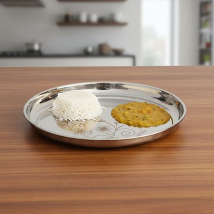 Pure Stainless Steel Thali Plate 13 Inch Dinner Plate (SMAS078 C)