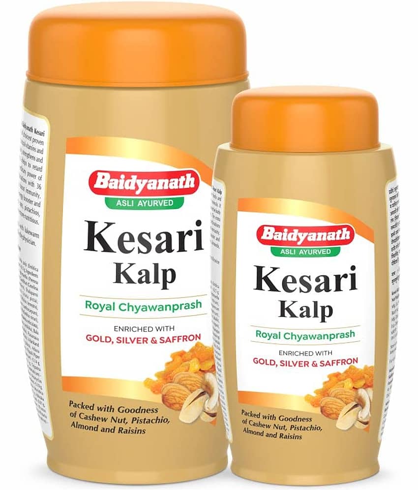 Baidyanath Kesari Kalp Royal Chyawanprash - Enriched with Gold, Silver & Saffron, 1.5 kg (Combo of 1 kg & 500 gm)
