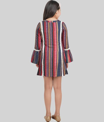 Being Naughty Rayon A-line Dress For Girls ( Pack of 1 , Multicolor )