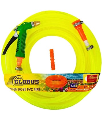 Globus Garden Nylon Water Hose Pipe(Length-20 Mtr & Thickness-1/2"/12.5mm)Multicolour with Gun Sprayer