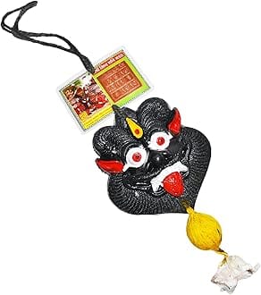 Real Seed Evil Mask Hanging, Najar Batoo, Evil Eye Protector, Home Protection Yantra