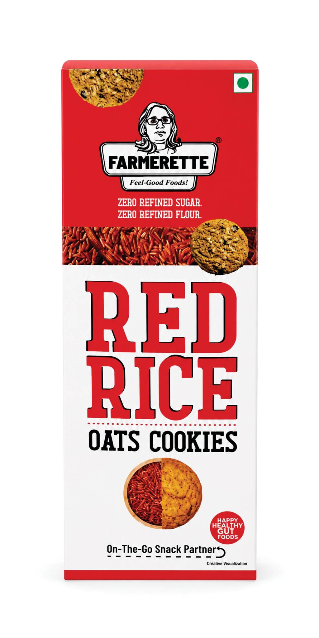 Farmerette Red Rice Cookies -  Zero Maida - 110g