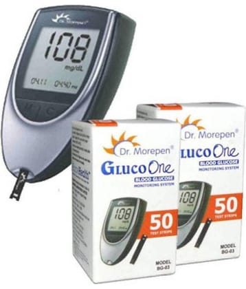 Dr. Morepen BG03 Glucometer w 100 Strips BG03