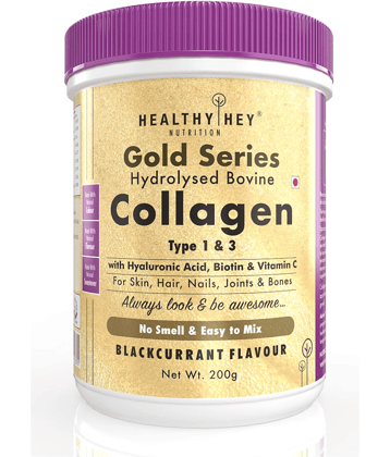 HEALTHYHEY NUTRITION Gold Collagen Blackcurrent 200 gm Powder