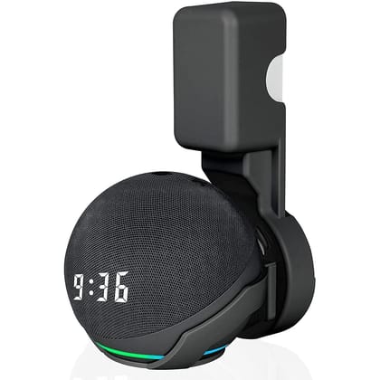 Saifsmart Outlet Wall Mount Hanger Holder Stand Accessories Case Built-in Plug Cable Management for Echo Dot 4th Gen/Echo Dot 5th Gen Smart Speaker (Black) Saifsmart Outlet Wall Mount Hanger Holder Stand Accessories Case Built-in Plug Cable Management fo