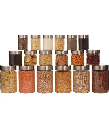 PearlPet 300ml,500ml,1400ml Plastic Transparent Multi-Purpose Container ( Set of 18 )