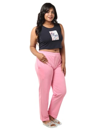 168CSS 4Cats Plus Size Stylish Pajama Pants - D Pink