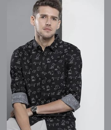 The Indian Garage Co Slim Fit Opaque Printed Cotton Casual Shirt - None