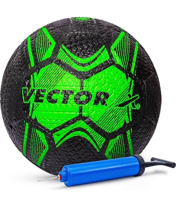 Vector X Black Green Rubber Football ( Pack of 1 )