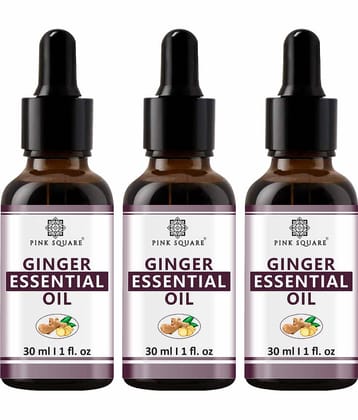 pink square 100% Pure Ginger Essential Oil For Belly,Thighs & Reduce Fat Shaping & Firming Oil 30 mL Pack of 3