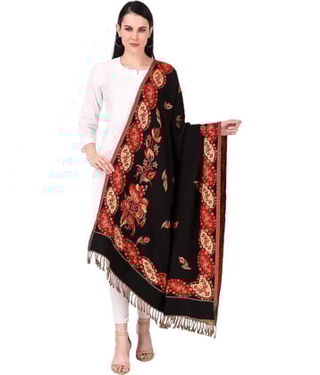 Bravezi Black Floral Shawl - Single