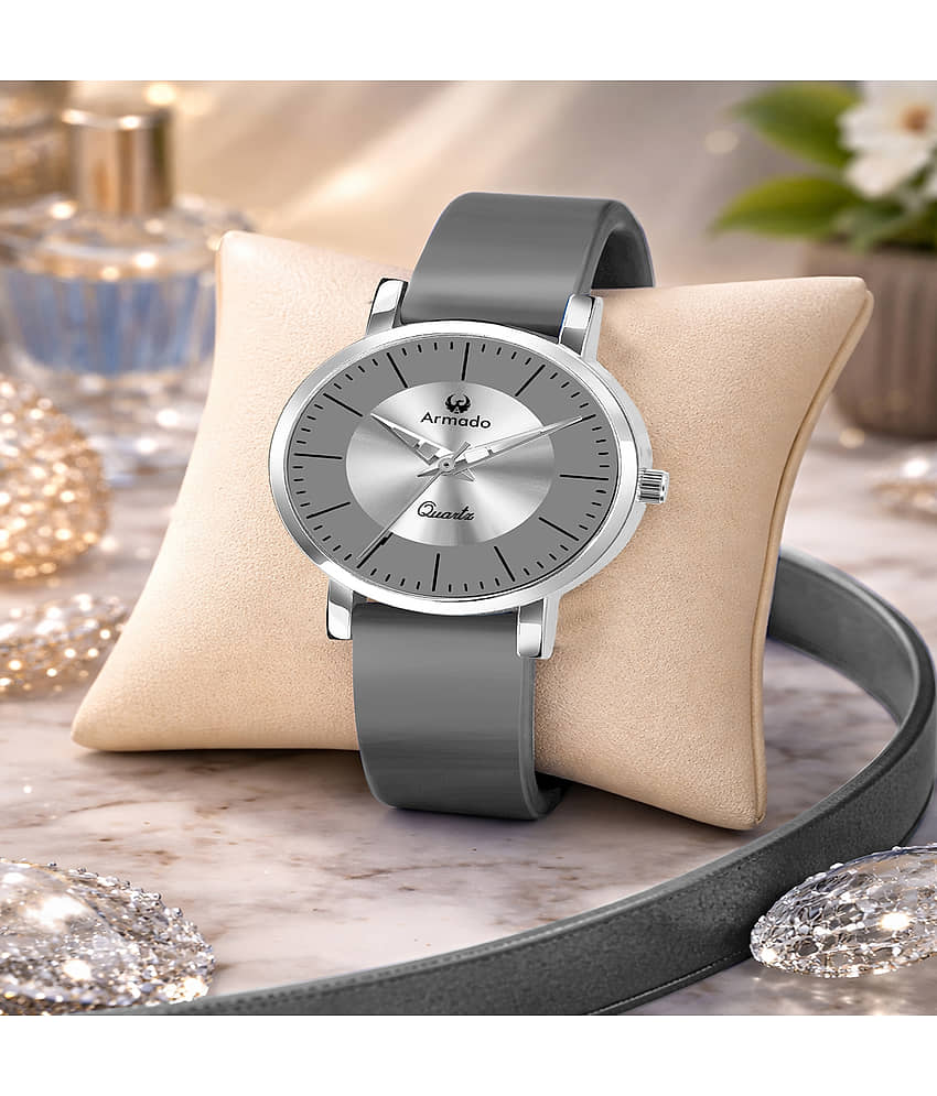 Armado Light Grey Silicon Analog Womens Watch