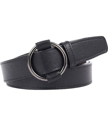 Zacharias Black Faux Leather Casual Belt