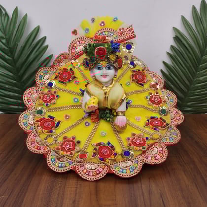 Lemon heavy dress for laddu gopal ji-0