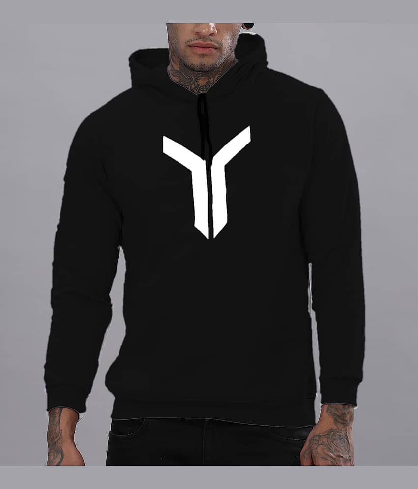 FABRIPPLE Fleece Hooded Men's Sweatshirt - Black ( Pack of 1 )