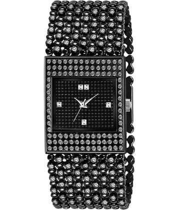 Renaissance Traders - Black Metal Analog Womens Watch