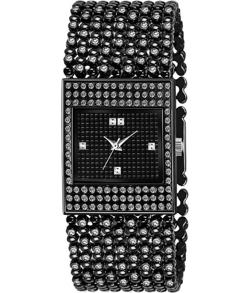 Renaissance Traders - Black Metal Analog Womens Watch