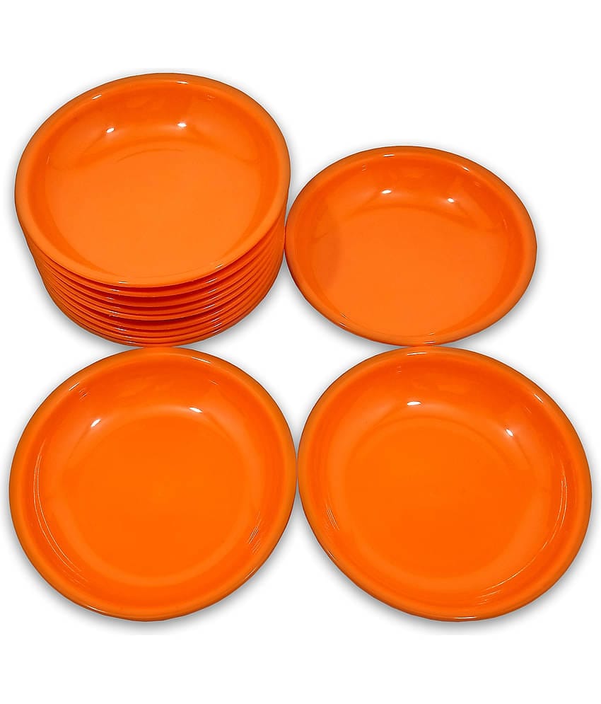 Inpro 12 Pcs Plastic orange Quarter Plate