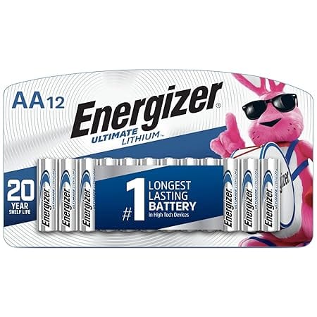 Energizer Ultimate Lithium AA Batteries, 12 Pack
