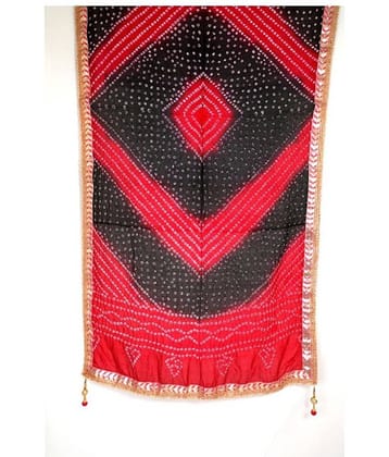 Raj Black Art Silk Bandhej Dupatta