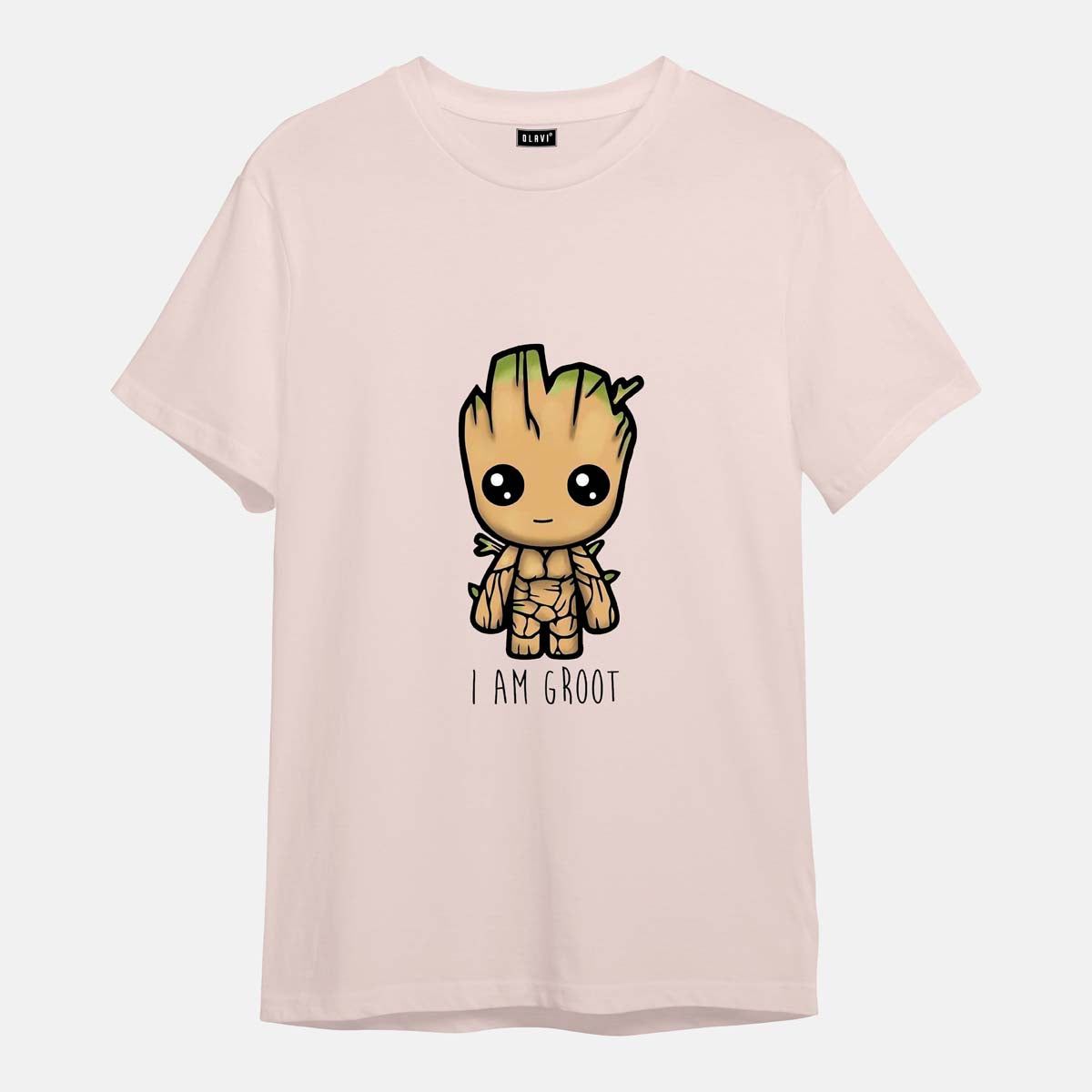 I am groot - Unisex Half sleeve T-Shirt-Pueblo Peach / L