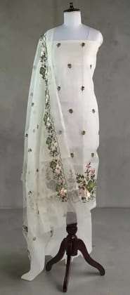 Kota Doria Handloom Cotton Dress Material with Mehendi Green Dupatta Kota Doria Handloom Cotton Dress Material with Mehendi Green Dupatta