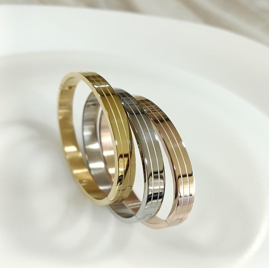 Set of Three Stainless Steel Unisex Kada- STKD 4153