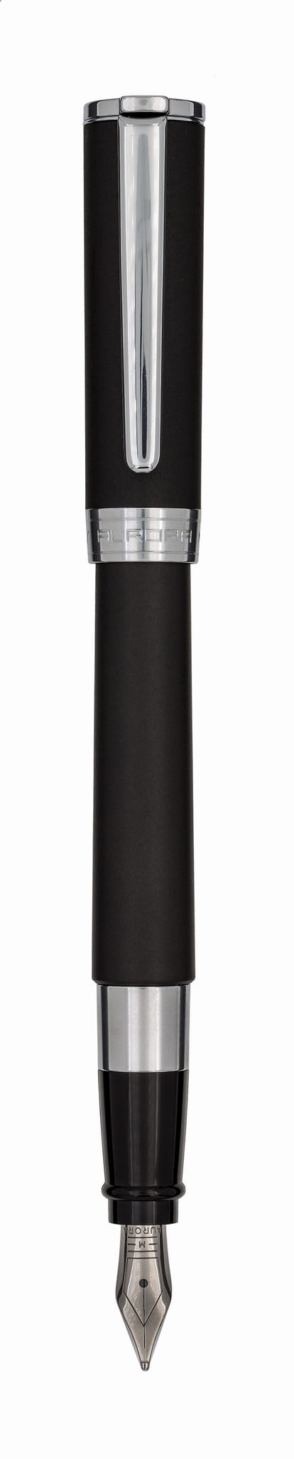 Aurora TU Resin Black with Chrome Trims Fountain Pen-EF