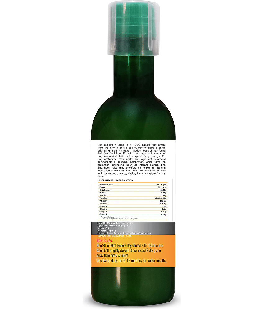 Vringra Sea Buckthorn Juice- Sea Buckthorn Himalayan Berry Extract Juices 500 ml Pack of 1