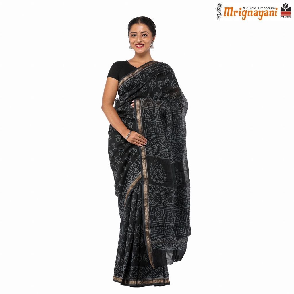 HANDLOOM MAHESHWARI SILK SAREE WITH BLOUSE (SKU - 3I0102030422, SAREE-1062) - Sarees | Buy online on ZillyBuy