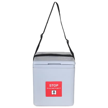 FAIRBIZPS 4 Ice Pack Vaccine Storage Carrier Box Portable CFC- Free Polyurethane Controller Vaccine Storage Box with Integral, Hinged Lid & Stopper (1.67 LTR.) (Grey)