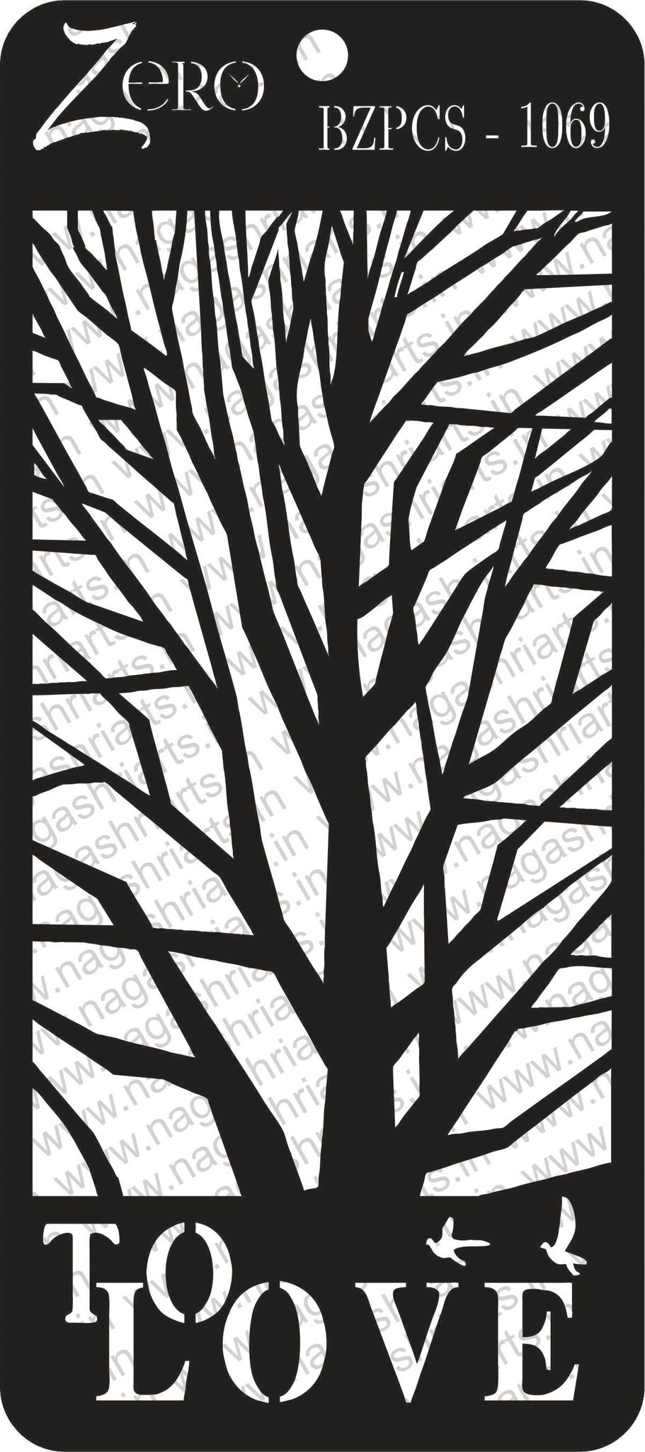 Brand Zero Pratibimb Craft Stencil - Code: BZPCS-1069 - Select Your Preferred Size